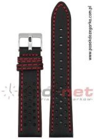Alfa Pasek Pa115/24 &ndash; Czarny, Czerwone Przeszycia (PA115 /24)