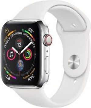 Apple Watch 4 Cellular 40mm Srebrny z Białą opaską