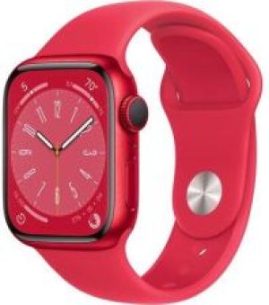 Apple Watch 8 41mm Czerwony z opaską sportową w ko