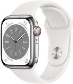Apple Watch 8 Cellular 41mm Srebrny z opaską sport
