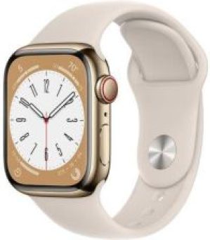 Apple Watch 8 Cellular 41mm Złoty z opaską sportow