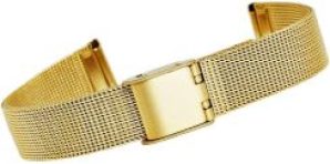 BRANSOLETA SIATKA ZŁOTA 14 MM 301G14