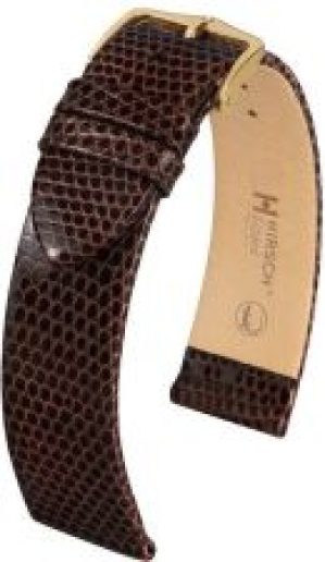 Brązowy pasek sk&oacute;rzany 13 mm HIRSCH Lizard 01766110-1-13 M