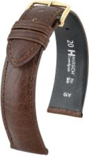 Brązowy pasek sk&oacute;rzany 18 mm HIRSCH Camelgrain 01009115-1-18 M