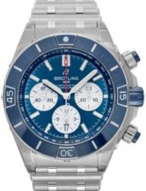 Breitling Super Chronomat Automatic Blue Dial Stee