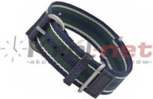 Bros Pasek 3112/Gr/22 Nylon Skórzane Wstawki 3112G