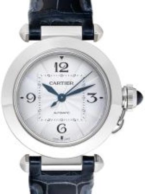Cartier Pasha de Automatic Silvered Flinque Dial WSPA0012