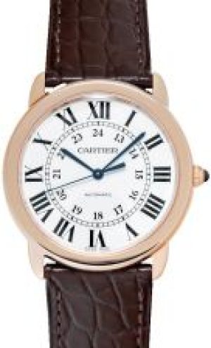 Cartier Ronde de 36mm Silver Dial Rose Gold W2RN00