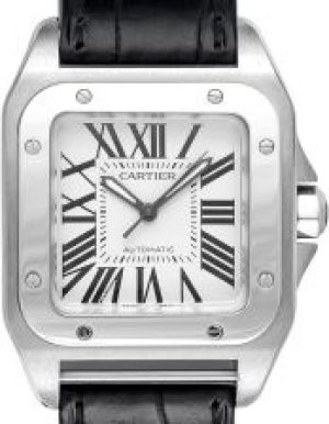 Cartier Santos de 35.6 mm Automatic Mother of pearl Dial Stainless Steel Unisex Watch W20106X8