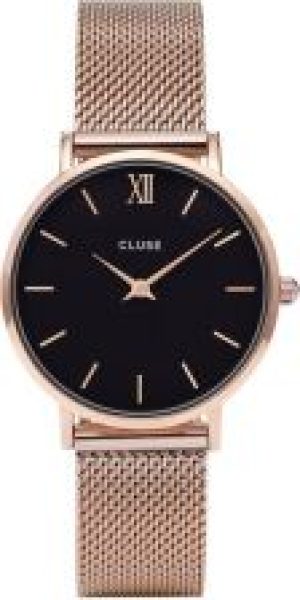 Cluse Minuit Mesh Black Rose Gold CL30016