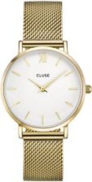 Cluse Minuit Mesh White Gold CL30010