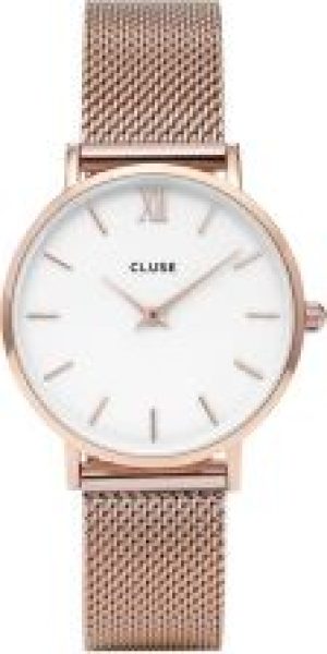 Cluse Minuit Mesh White Gold CL30013