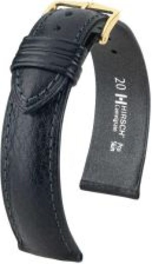 Czarny pasek sk&oacute;rzany 13 mm HIRSCH Camelgrain 01009150-1-13 M