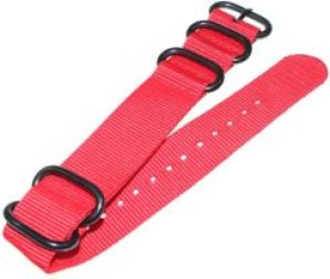 Czerwony nylonowy pasek do zegarka 22 mm Tekla NS8.22 Zulu