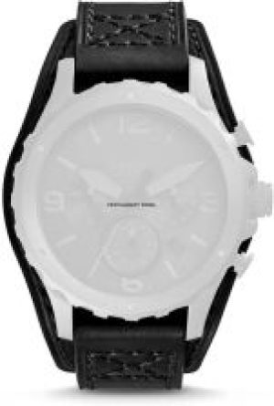 Fossil Czarny pasek 22 mm z podkładką Nate JR1510