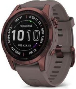 Garmin Fenix 7S Sapphire Solar Ciemnobrązowy (1002