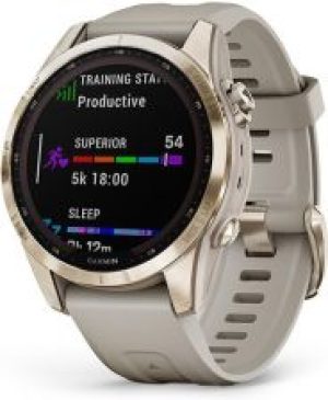 Garmin Fenix 7S Sapphire Solar Kremowo-złoty (1002