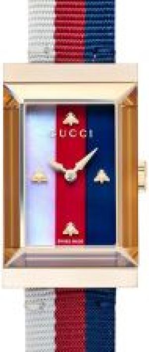 Gucci G-Frame Mother of Pearl Dial Nylon Strap YA1