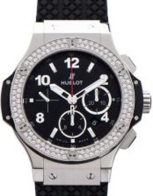 Hublot Big Bang Automatic Black Dial Steel Diamond