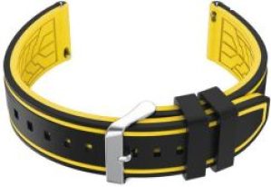 Pacific Pasek gumowy do zegarka U14 czarny/ż&oacute;łty 24mm