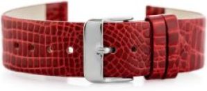 Pacific Pasek skórzany do zegarka W57 czerwony 20mm Czerwony