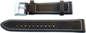 PASEK PACIFIC W25 22MM CIEMNOBRĄZOWY BIAŁE OBSZYCIA