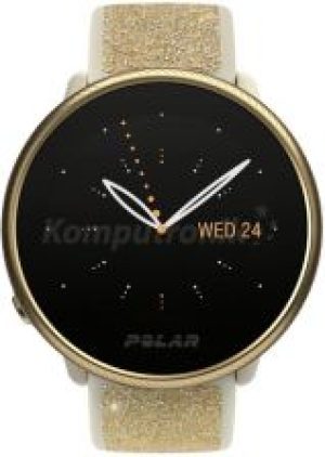 Polar Ignite 2 szampańsko-złoty z paskiem z kryszt