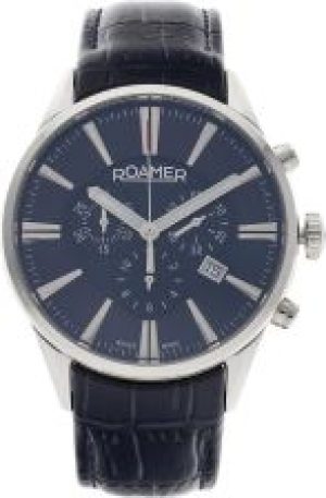 Roamer Zegarek – Superior Chrono 508837 41 40 05 Navy/Silver