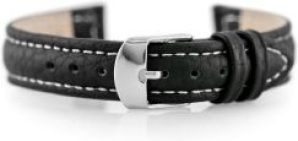 Tayma Pasek sk&oacute;rzany do zegarka W71 &ndash; czarny/biały &ndash; 14mm (TAYMA9954)