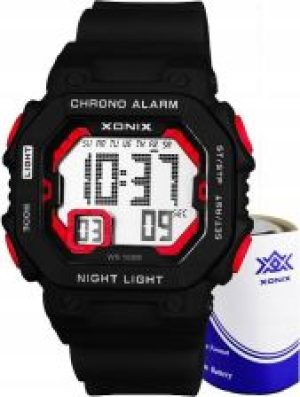 Xonix Zegarek Dziecięcy Sportowy Czarny Kwadratowy WR100M