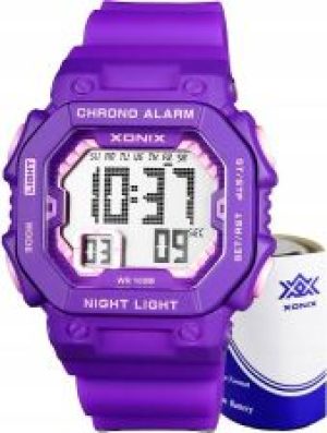 Xonix Zegarek Dziecięcy Sportowy Kwadratowy Fiolet WR100M
