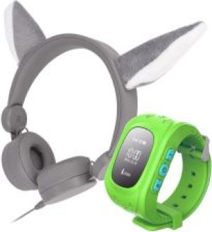 Zestaw dla dzieci zegarek smartwatch ART zielony +