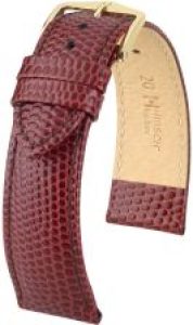 Bordowy pasek skórzany 14 mm HIRSCH Rainbow 123026