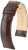 Brązowy pasek skórzany 20 mm HIRSCH Crocograin 12302810-1-20 M