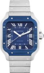 Cartier Santos Automatic Blue Dial Stainless Steel