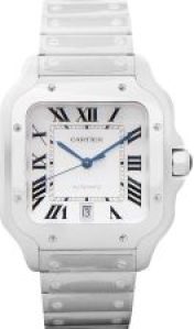 Cartier Santos Silvered Opaline Dial WSSA0018