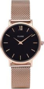 Cluse Minuit Mesh Black Rose Gold CL30016