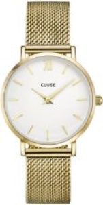 Cluse Minuit Mesh White Gold CL30010