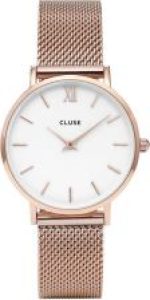 Cluse Minuit Mesh White Gold CL30013