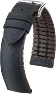 Czarno-brązowy pasek skórzany 22 mm HIRSCH Arne 0921094050-2-20 L
