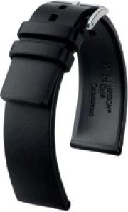 Czarny pasek kauczukowy 18 mm HIRSCH Pure 40438850-2-18 XL