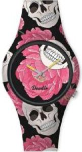 Doodle Santa Muerte Mood Flowers and Skulls DO3501