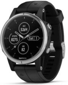 Garmin Fenix 5s Plus Sapphire Srebrny z czarnym pa