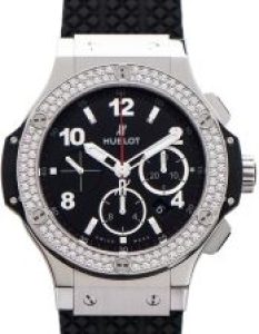 Hublot Big Bang Automatic Black Dial Steel Diamond