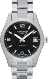 Longines Conquest Automatic Black Dial Stainless S