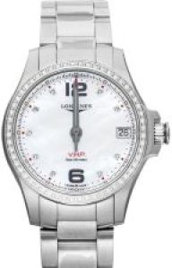 Longines Conquest Quartz Mother of pearl Dial Stai