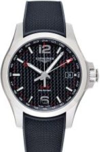 Longines Conquest V.H.P. GMT Quartz Black Dial L37