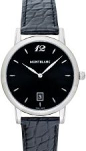 Montblanc Star Classique Quartz Black Dial Leather