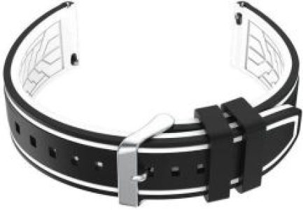 Pacific Pasek gumowy do zegarka U14 czarny/biały 22mm