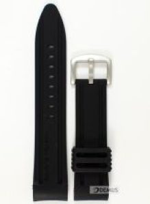 Pasek silikonowy do zegarka Vostok Anchar VE-24-BLA 24mm